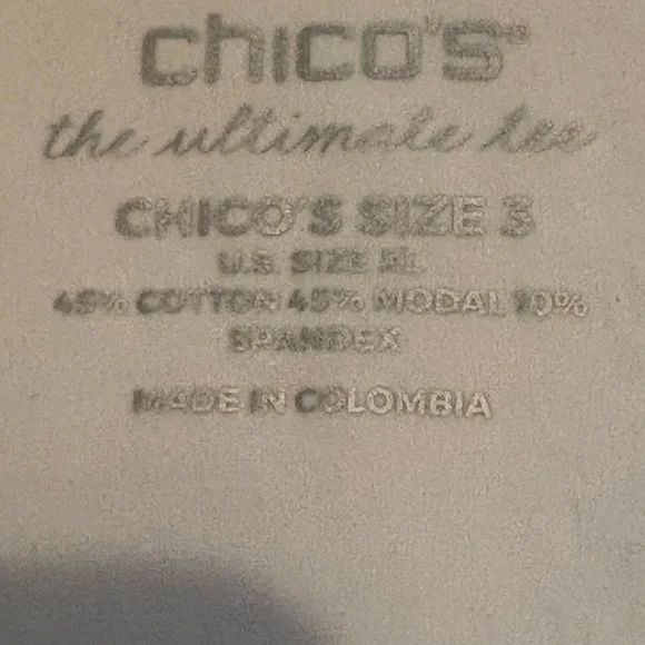 Chico's Cream Sleeveless Mock Neck Tank Top - Picture 4 of 4